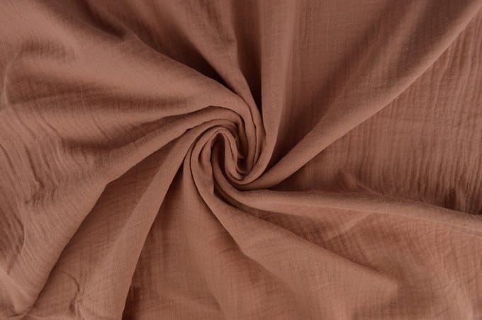 10 meter double gauze - Oud roze - 100% katoen