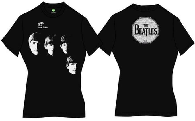 The Beatles - With The Beatles Dames Tshirt - M - Zwart