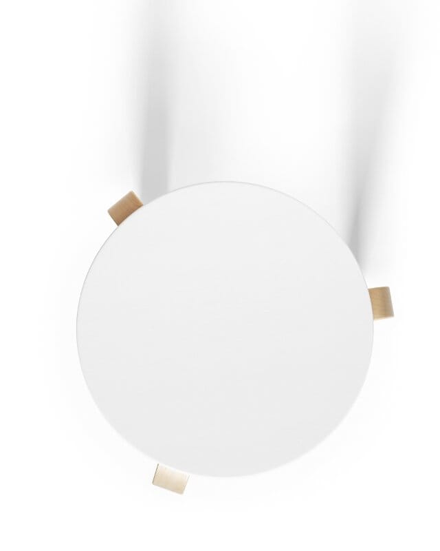 Artek - 60 Kruk - poten berken / zitting wit