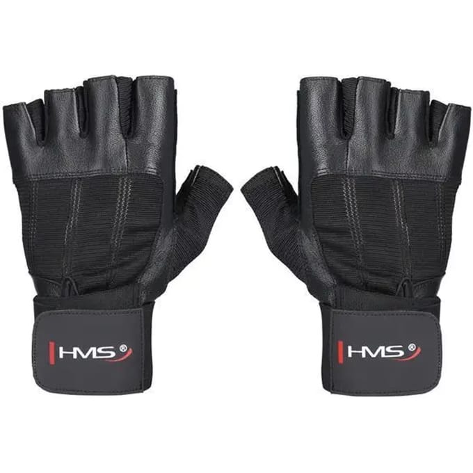 HMS RST04 Serie - Trainingshandschoenen - Zwart - Leer en Mesh