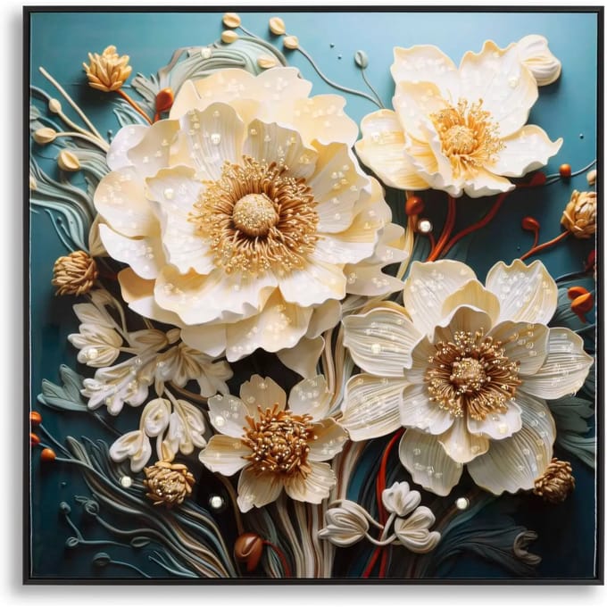 Muurdecoratie schilderij op canvas met lijst Mauro Ferretti Laccato Narcy B