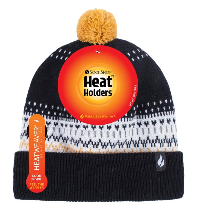 Heat Holders - Thermische wintermuts voor dames - Zwart