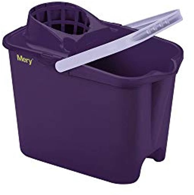 Emmer met Afdruiprek - Paars en Limoen, 31,5 x 25,5 x 39 cm