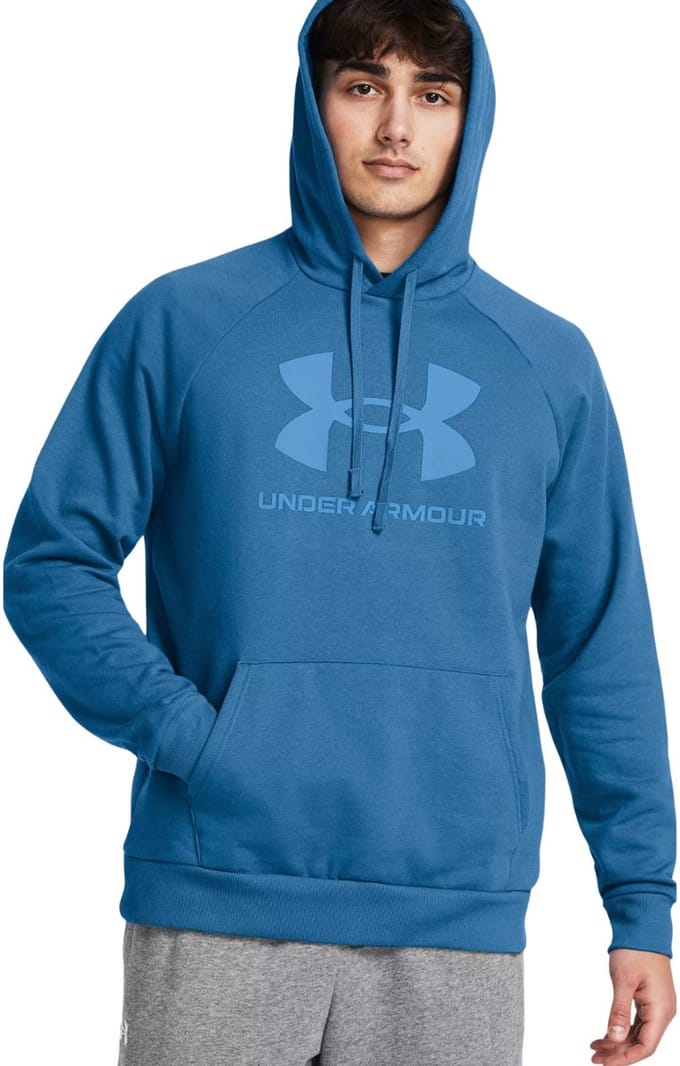 Under Armour Rival Fleece Logo Fleecetrui Heren Blauw - Maat M