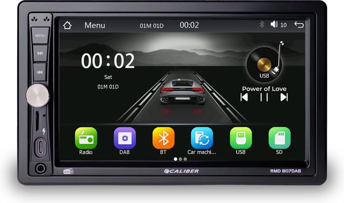 Caliber 2 din Autoradio - dab+ - Autoradio met Bluetooth - Multimedia - 7" Touchscreen - 4 x 75W - Wireless Android Autolink - Handsfree bellen (RMD807DAB)