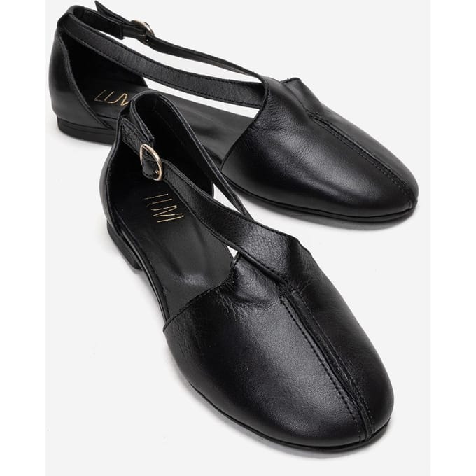 Fable Leren Ballerina met Zijuitsnijding