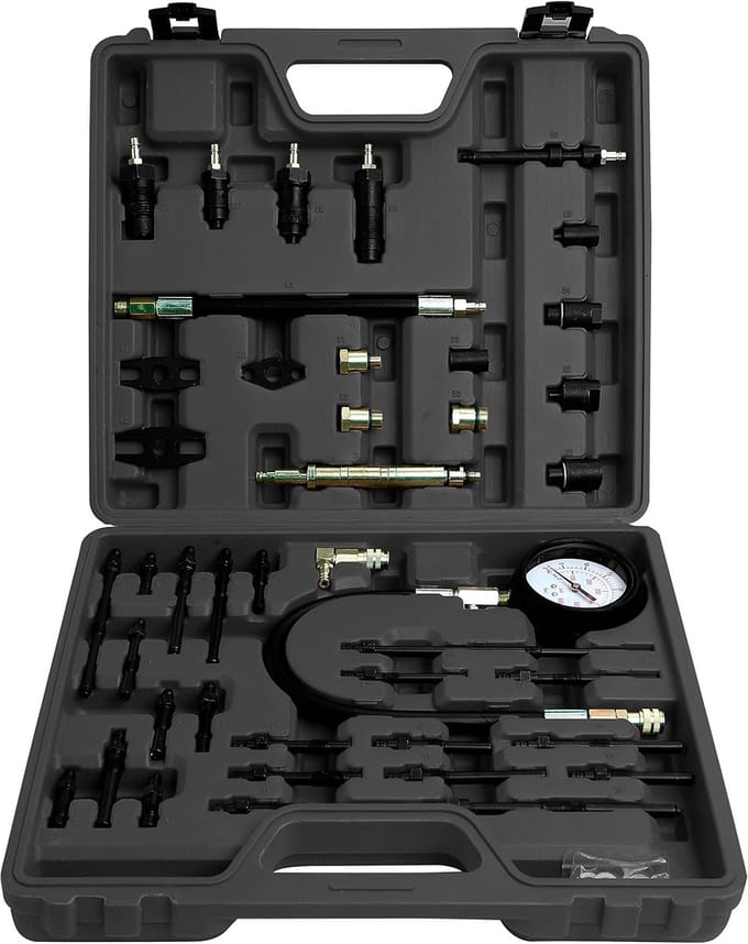 Compressorometer Set - Motor Tester - Motor Diagnose - Benzine Diesel Injectie - 43x34x10 cm