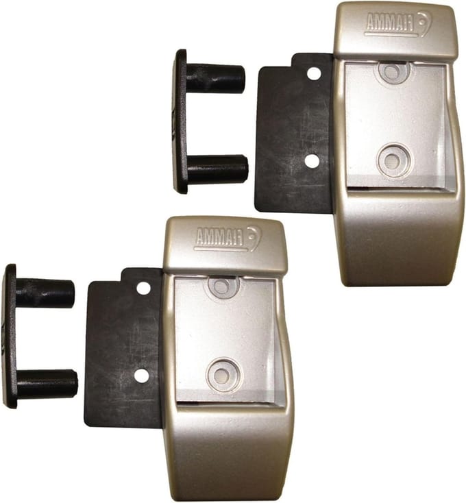 Wandbeugels aluminium - Muursteunen - Bevestiging luifel - Stevige constructie - 97 x 111 mm - Zilver