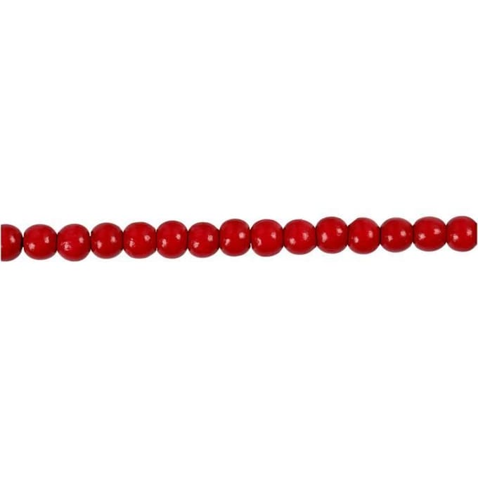 Creativ Company Wooden Beads Red 150pcs.