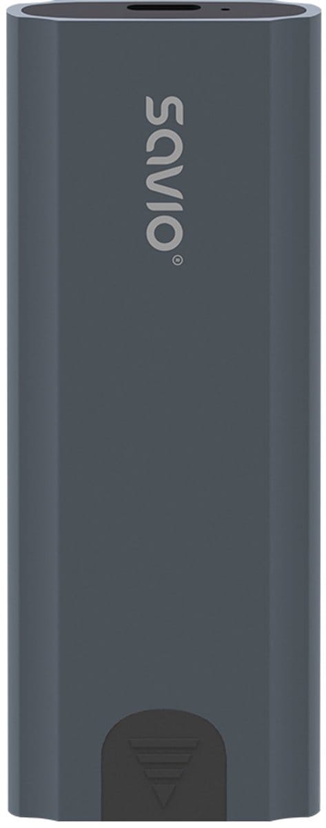 Savio M.2 SSD NVMe external drive enclosure USB-C 3.1 AK-67 grey