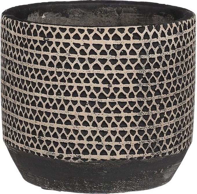 MICA DECORATIONS JACK BLOEMPOT - H10,5 X Ø12,5 CM - ZWART