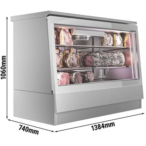 GGM Gastro Dry Aging Kühlvitrine - 1400mm - Edelstahl