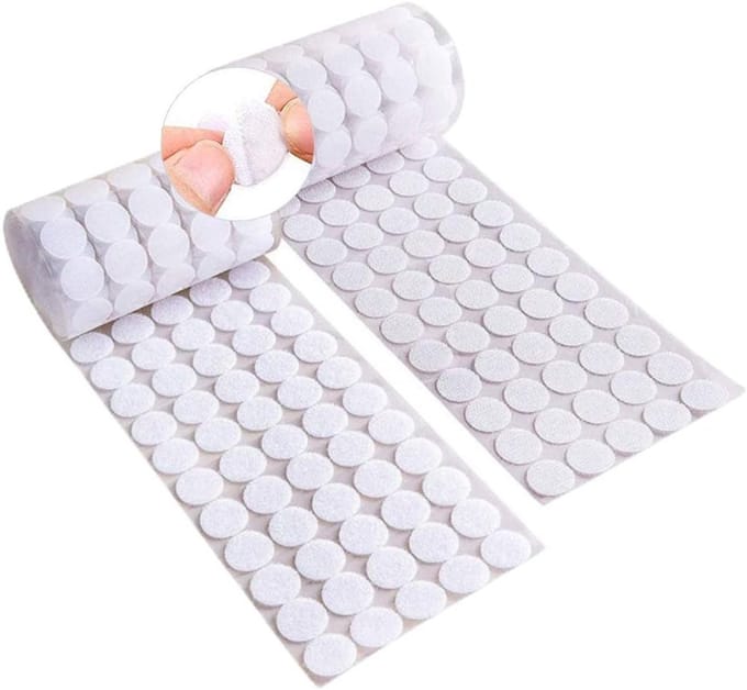 Zelfklevende 20 mm Tips - 600 Stuks Extra Sterke Witte Punts voor Papier, Plastic, Glas en Leer