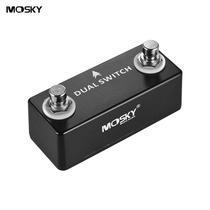 MOSKY DUAL SWITCH Dual Footswitch Voetpedaal Volledig metalen omhulsel gray