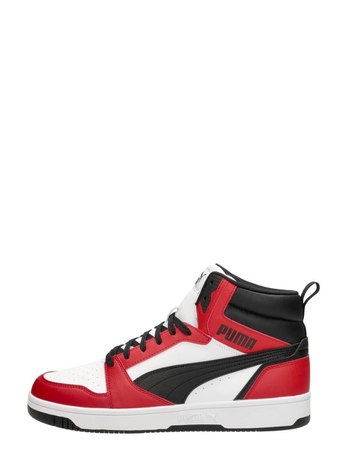 PUMA Rebound v6 Unisex Sneakers - PUMA White-PUMA Black-For All Time Red