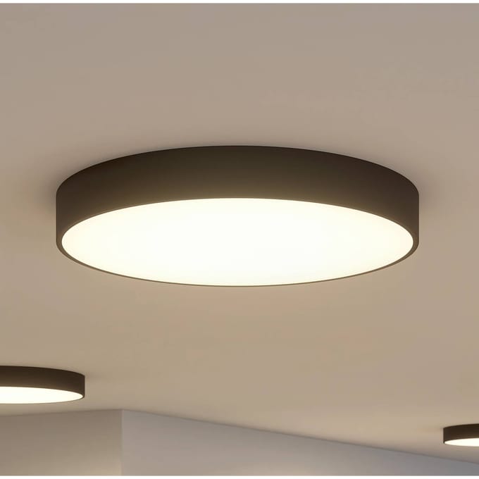 Arcchio LED plafondlamp Noabelle, Ø 80 cm, zwart, metaal