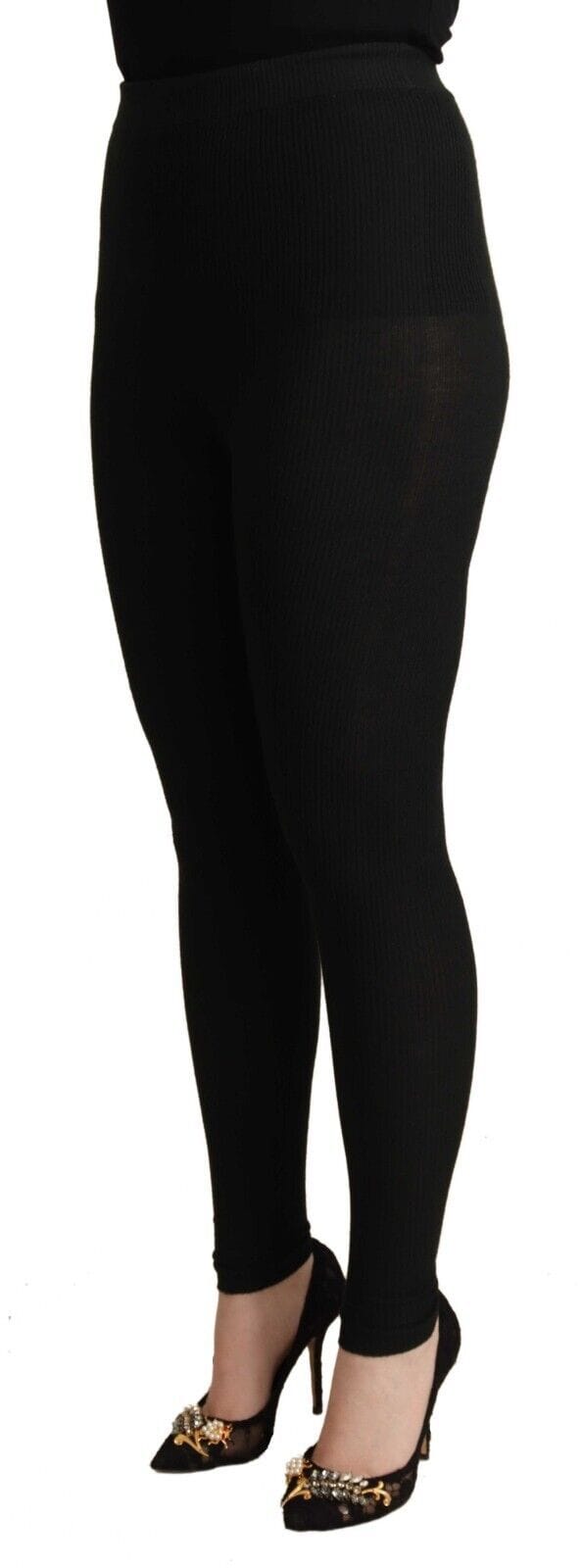 Dolce Gabbana Geribbelde Brei Leggings