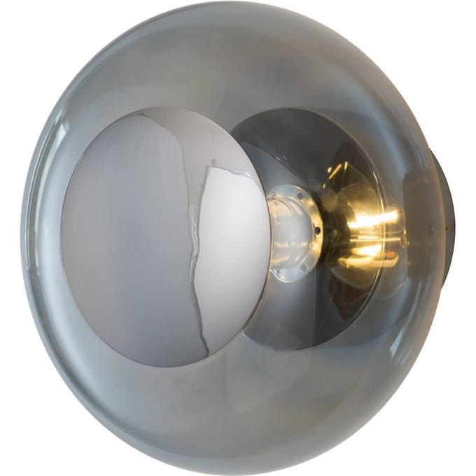 EBB & FLOW wandlamp Horizon Surface, rookgrijs, Ø 21 cm