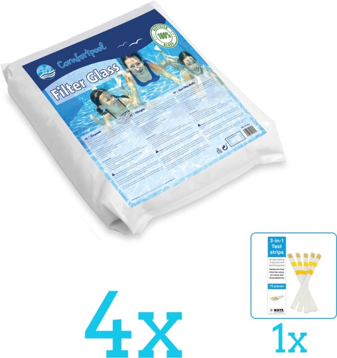 Comfortpool Glasparels - Voor Filterpomp - 20kg - Volumebundel - Filterglas - 4-delig