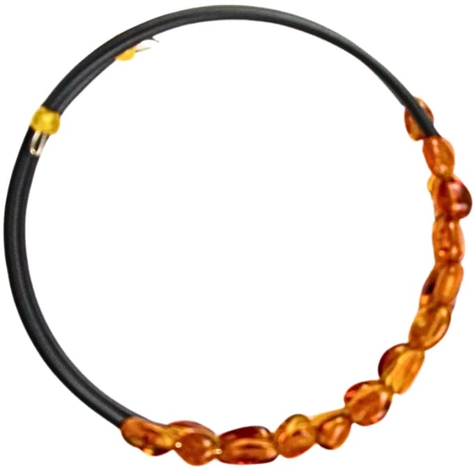 Barnsteen spiraal bar armband (Amber)