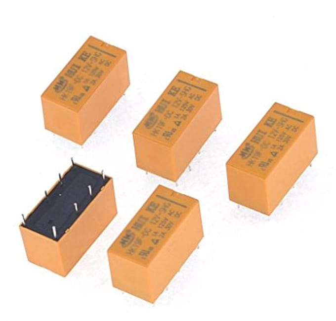 8-polige relais 12V DC - 10 stuks