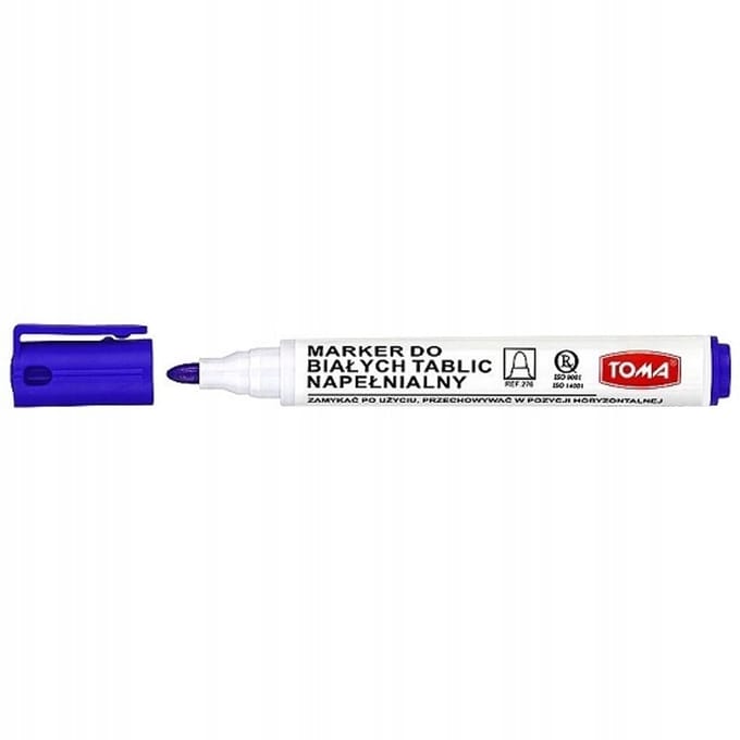 Toma Whiteboard Marker - Blauw, ronde punt 1,5 mm