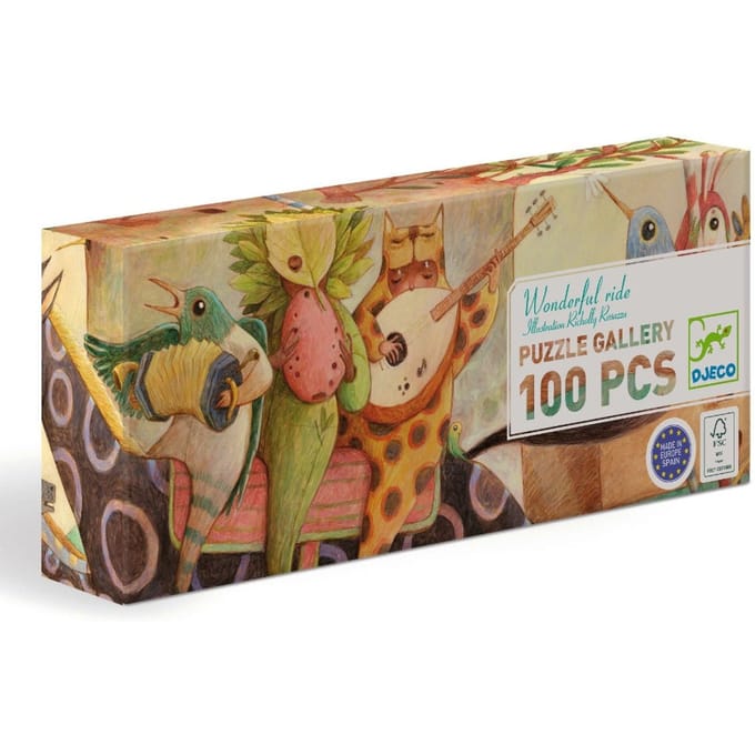 DJECO puzzel wonderful ride 5 jr+/ 100 stks