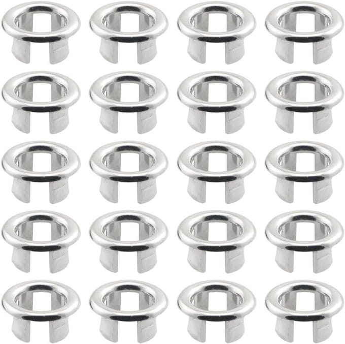 Wastafel Overloop Covers - Afvoer Ring Decoratie - Gootsteen Afdekken - Holle Decoratieve Ring - 29mm Buitendiameter - Verchroomd