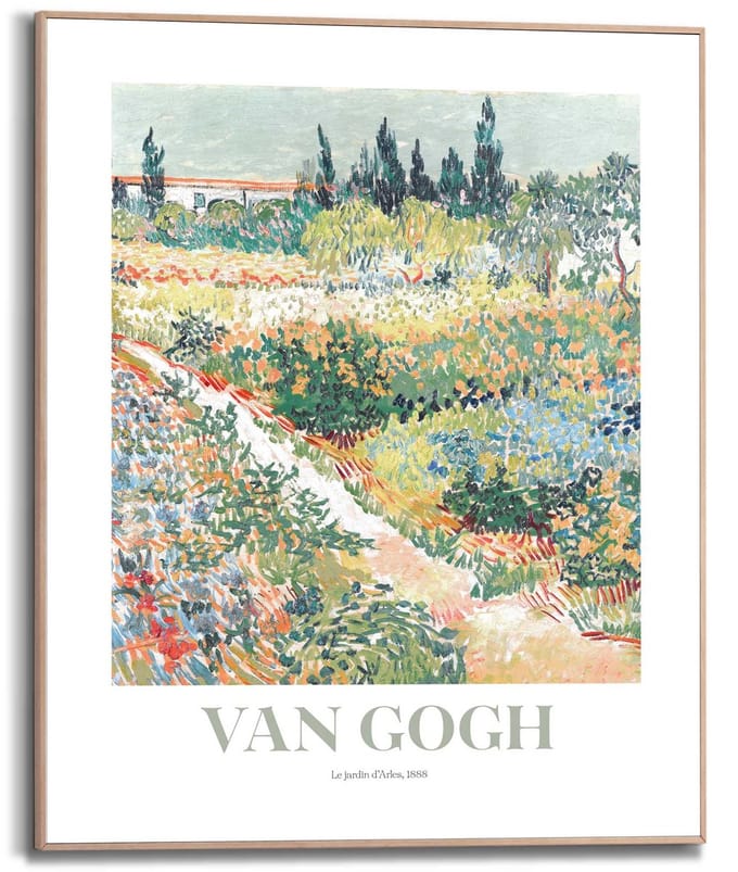 Schilderij Van Gogh - garden des Arles - 50 x 40 - Hout - REINDERS