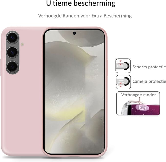 Hoesje geschikt voor Samsung Galaxy S24 Ultra - Liquid Back Case Cover Rose