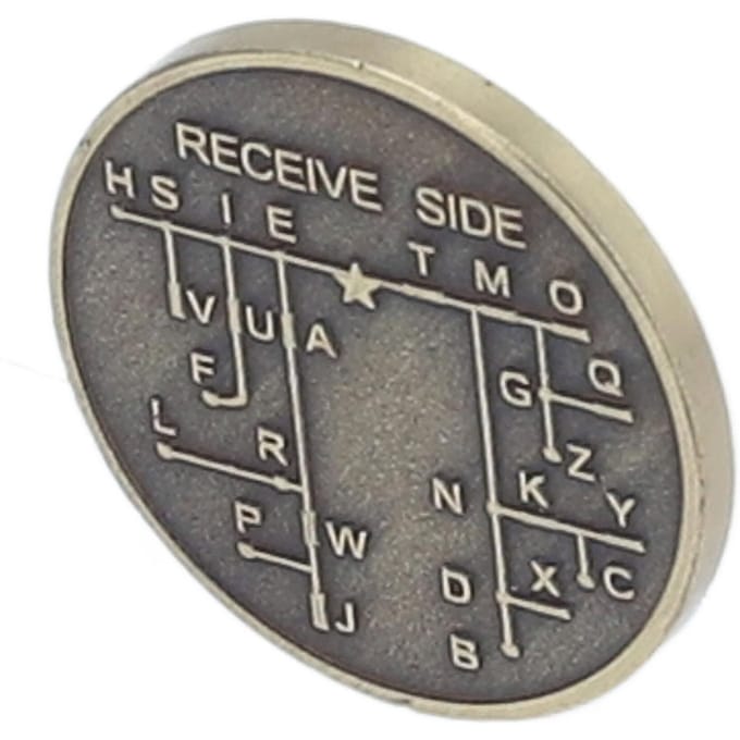 CW Morse Code Training Munt Gegalvaniseerd Koper Encryptie Taalmunt voor Amateur Radio Beginner beige
