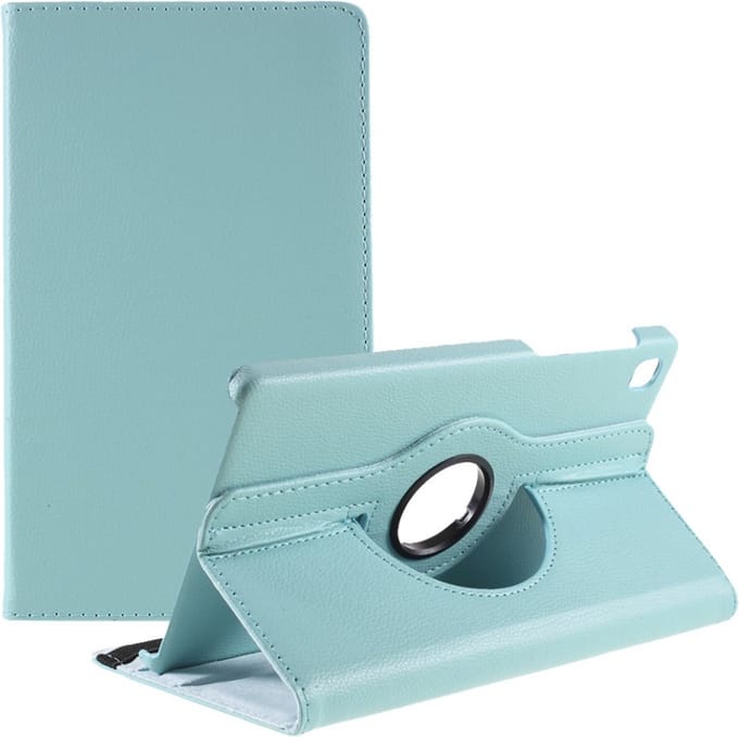 Tablethoes geschikt voor Samsung Galaxy Tab A7 Lite Hoesje - 360° Rotating Book Case - Lichtblauw