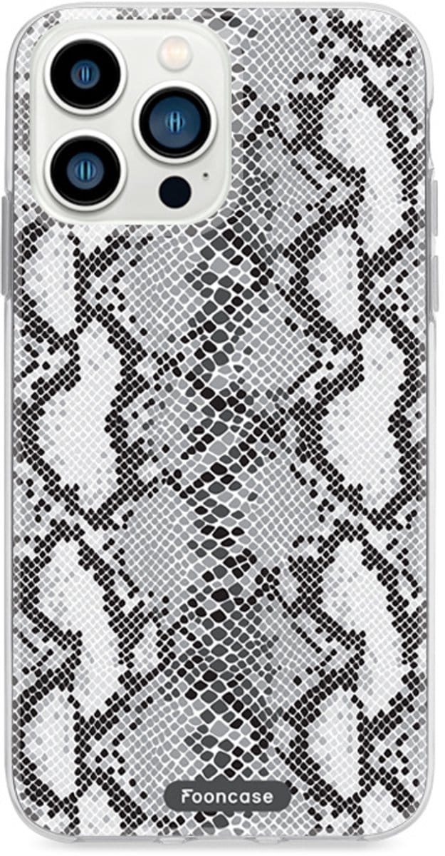 Fooncase Hoesje Geschikt voor iPhone 13 Pro Max - Shockproof Case - Back Cover / Soft Case - Snake it / Slangen print