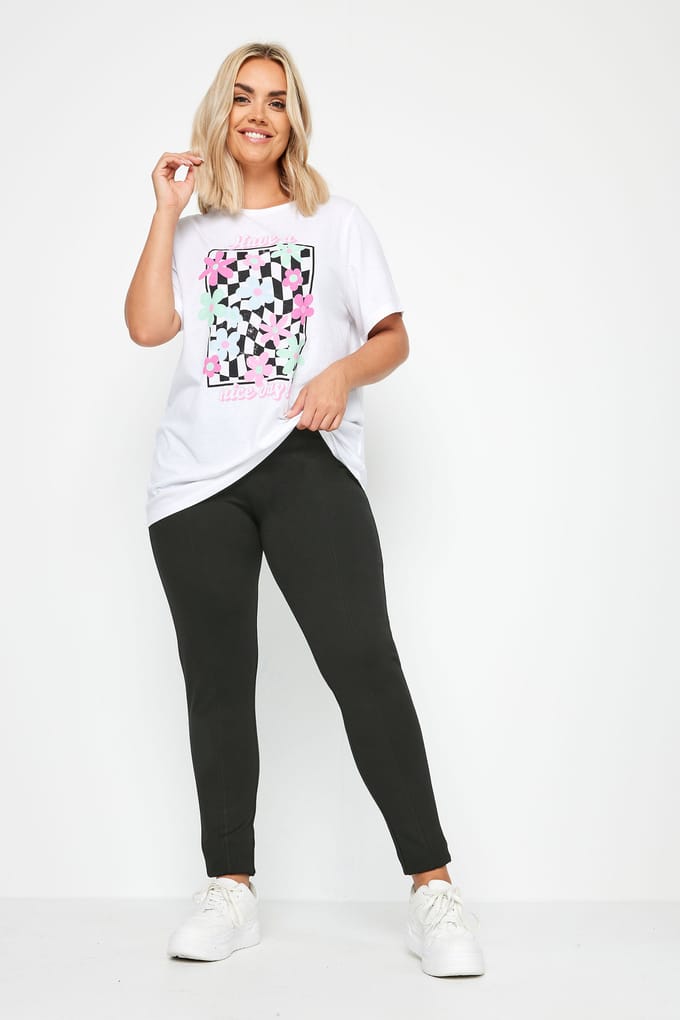 Yours Slimfit Broek Met Elastische Taille In Zwartsize 44