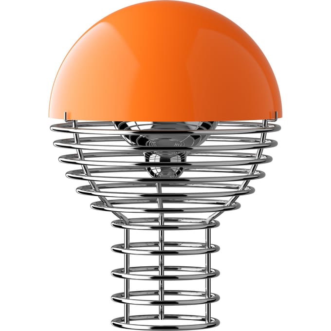 Verpan LED tafellamp WIRE, oranje, hoogte 25 cm, IP44