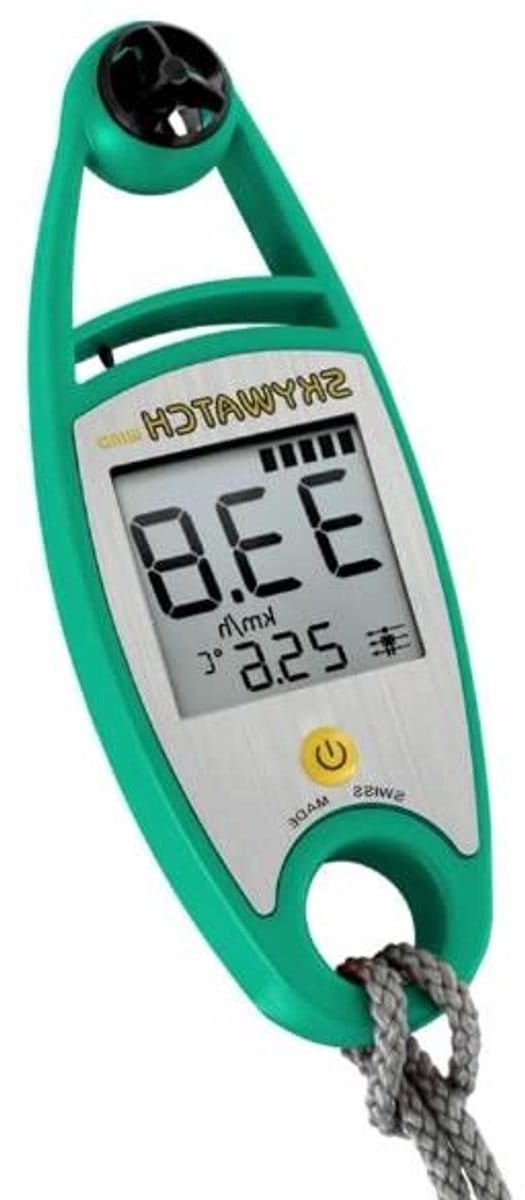 Windmeter Temperatuurmeter - Luchtmeter Wind - Buiten Activiteiten - Meet Windsnelheid Temperatuur - 14 x 5 x 1 cm - Grijs