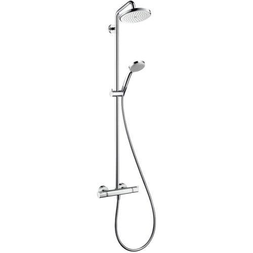 Hansgrohe Croma 220 Showerpipe with shower arm 40 cm, swiveling