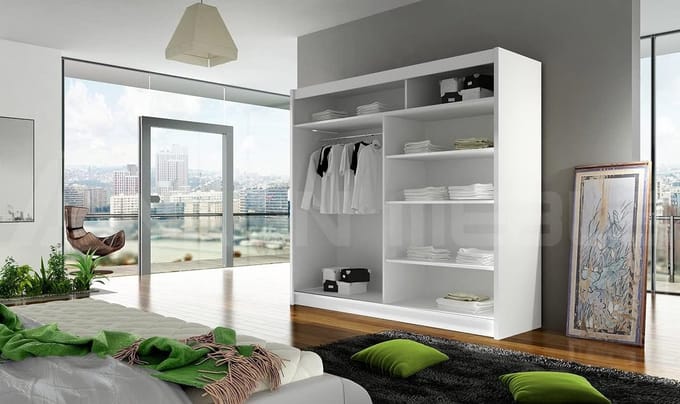 Luxe Kledingkast – Zwart – Industrohome