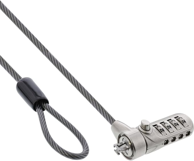 InLine® Notebook-veiligheidsslot, combinatie, 2m, 4,4mm