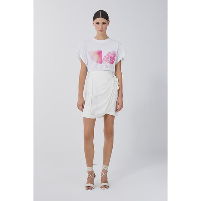 IRO Paris Gomery Mini Skirt In Off White Maat: L | Mini Rokken Outlet | Dames | Wit