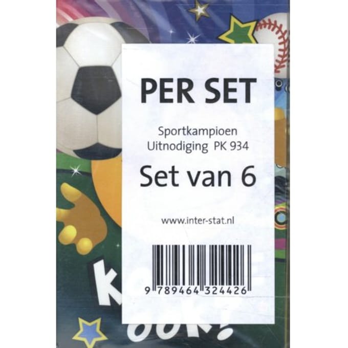 Sportkampioen Uitnodiging Pk 934 - Set Van 6 - Interstat