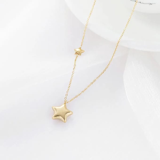JewelGalerie - Ketting-Ster-Goud