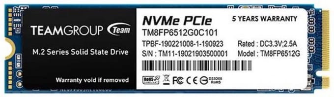 Team Group Mp33 512gb Ssd Harde Schijf M. 2 Transparant