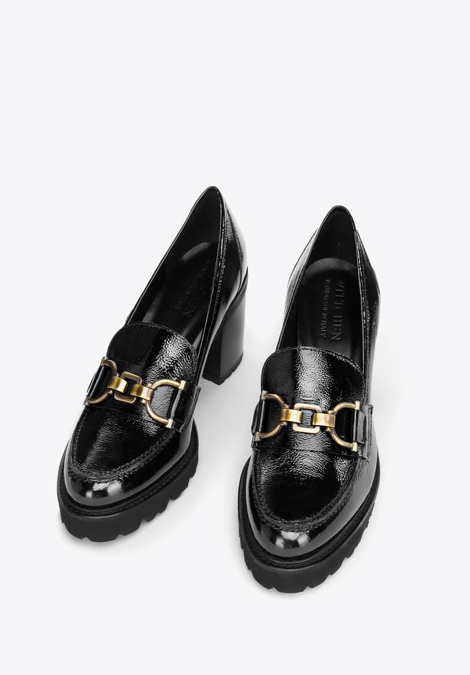Wittchen Dames Patent Leather Pumps met Gesp Zwart Patent Leather
