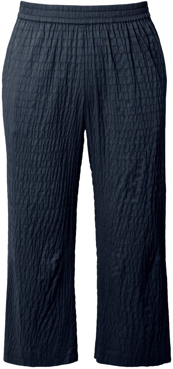 Ulla Popken - Dames - 7/8-broek Ruby voorgevormde knieën rechte pijpen - Marine - Maat 46