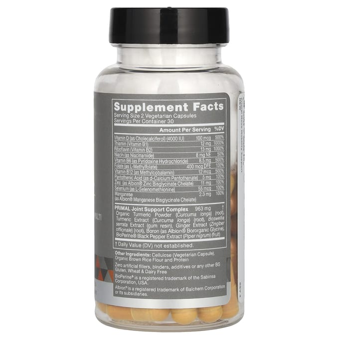 Eu Natural, Primal Move, Curcuma et Boswellia Multivitamines, 60 capsules végétariennes