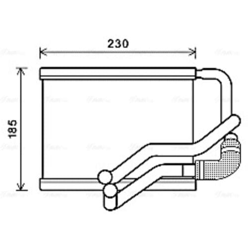 Warmtewisselaar, interieur verwarming AVA COOLING HY6314