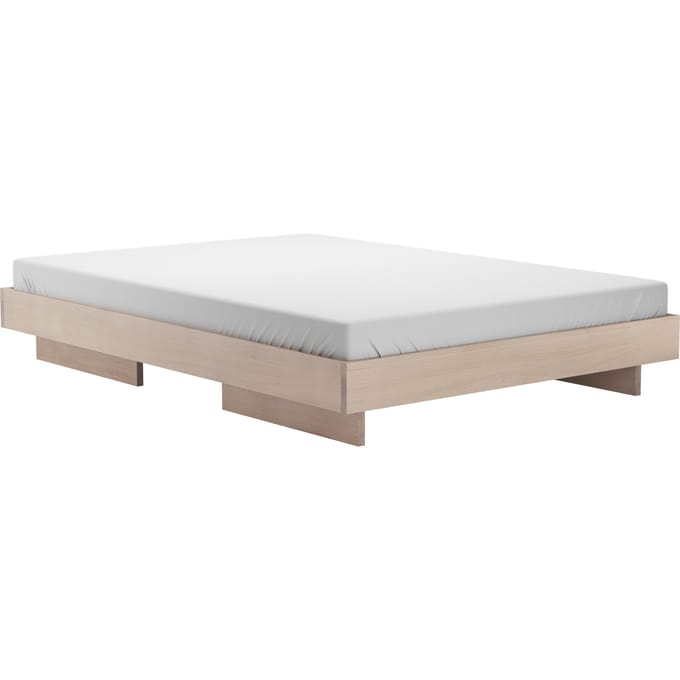 Objekte unserer Tage Zians Bed - eik wit - zonder hoofdeinde - 200 x 200 cm