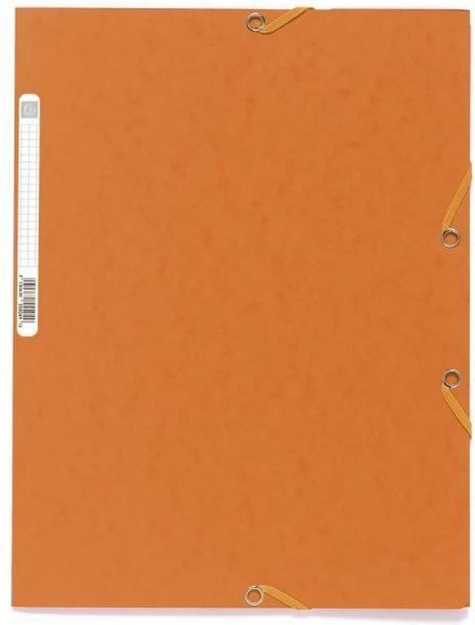 Exacompta Elastomap 3 kleppen in glanskarton 400g/m2 - A4 - Oranje - 55504E