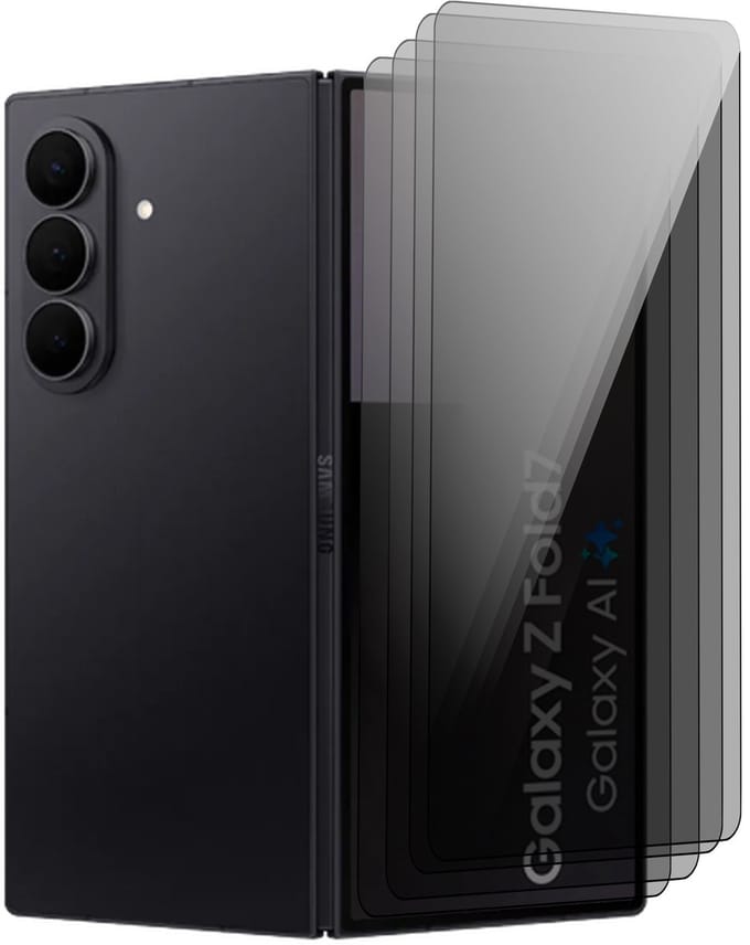 Privacy Screenprotector geschikt voor Samsung Galaxy Z Fold 7 - 4x Volledig Dekkend Glas Screen Protector